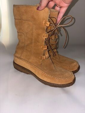 Timberland Fauna Brown Suede Lace-Up Boots Size 9